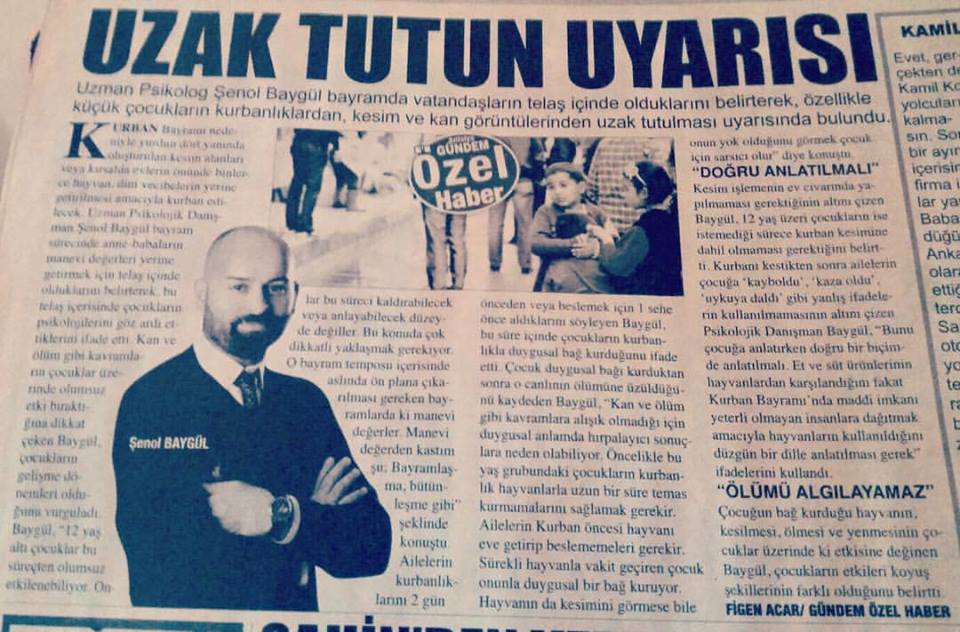 uzman psikolog şenol baygül  gazete televizyonda çift terapisi antalya